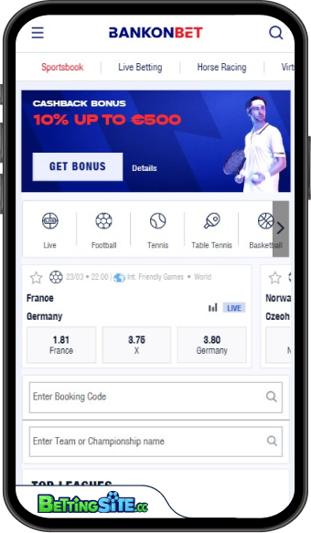 Bankonbet mobile app