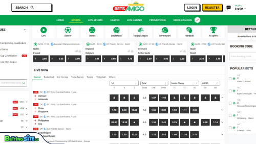 Secção de Apostas BetsAmigo