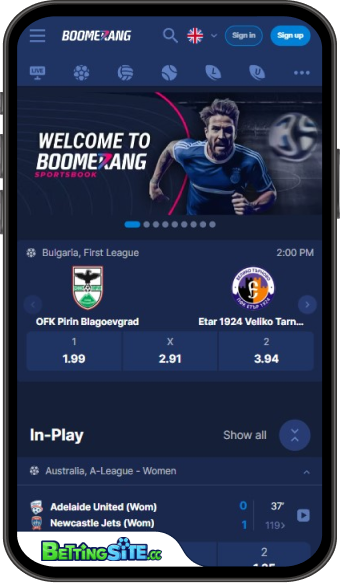 BoomerangBet mobile app