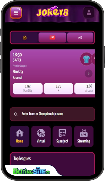 Joker8 mobile app