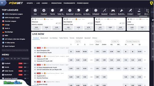 Powbet betting section