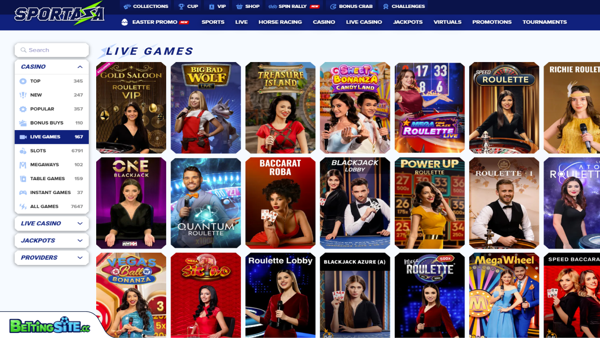 Sportaza live casino