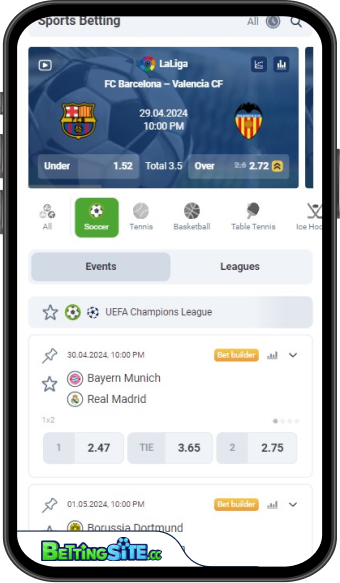 20BET mobile app