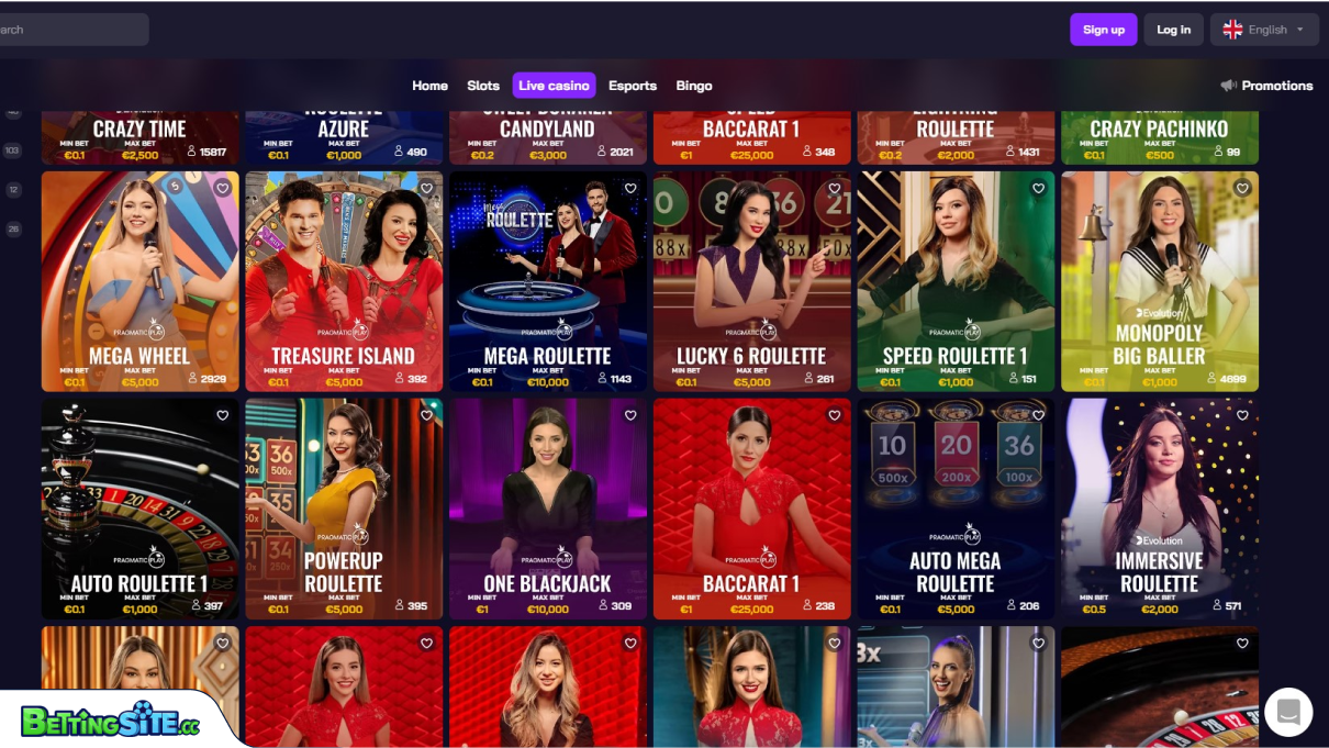 Betfree live casino