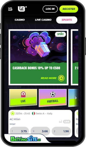 Lunubet mobile app