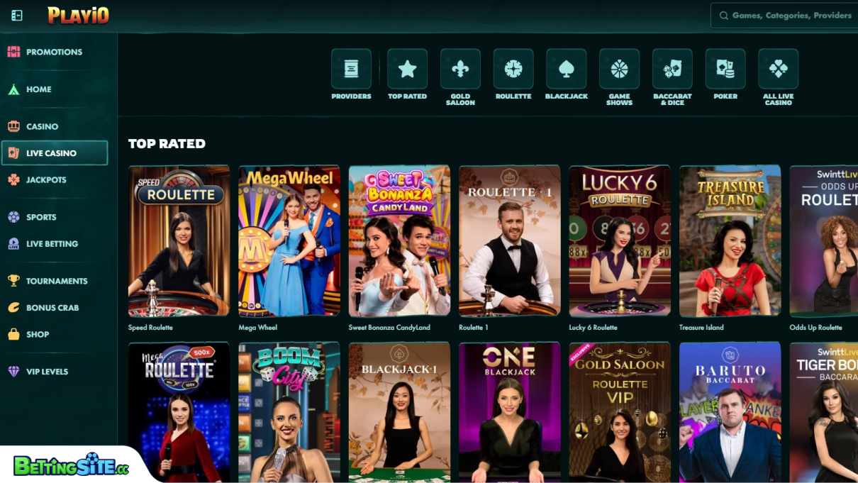 Playio live casino