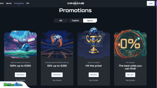 Winsane sports bonuses