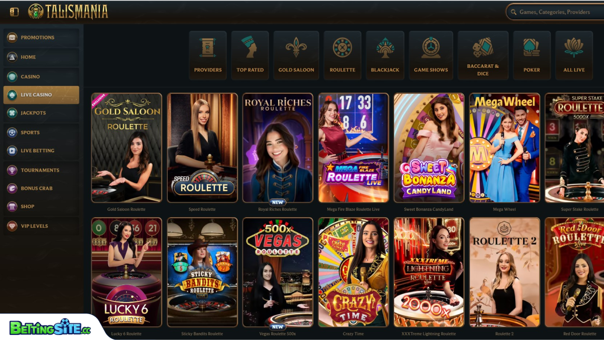 Talismania live casino