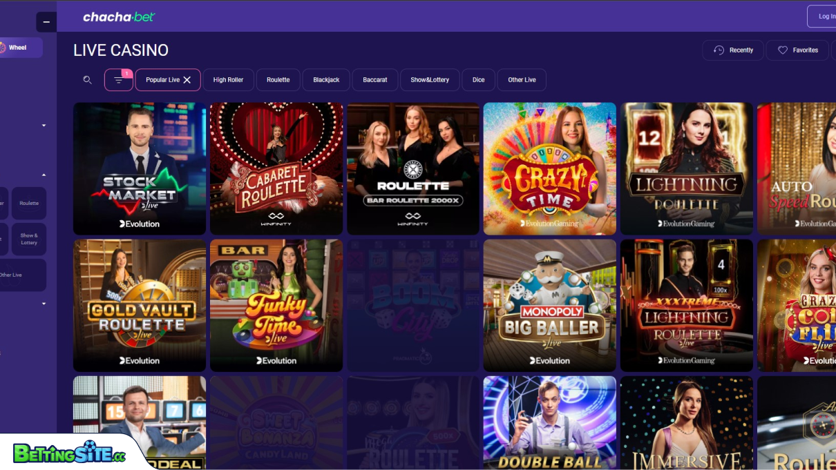 ChachaBet live casino