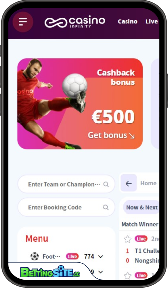 Casino Infinity mobile app