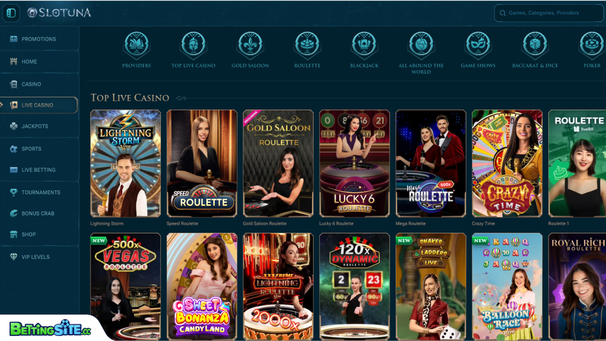 Slotuna live casino