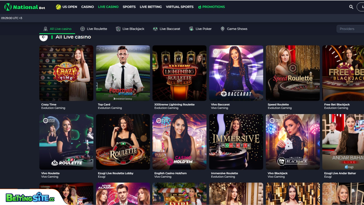 NationalBet live games