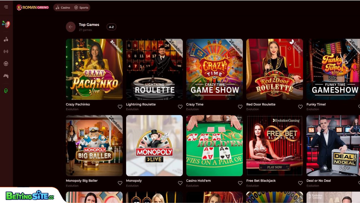 RomanCasino live casino