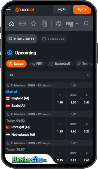 UcoBet mobile app