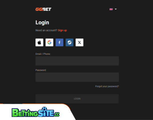 GGBET betting login