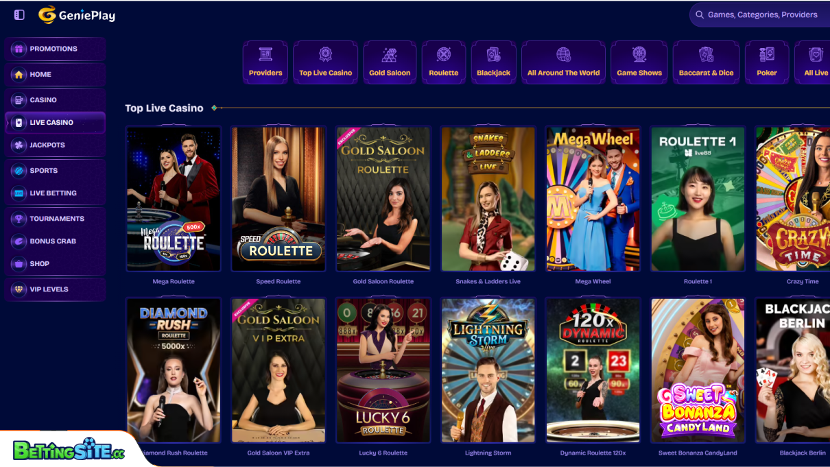 GeniePlay live casino