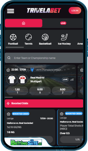 TrivelaBet mobile app