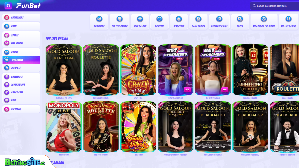 FunBet live casino