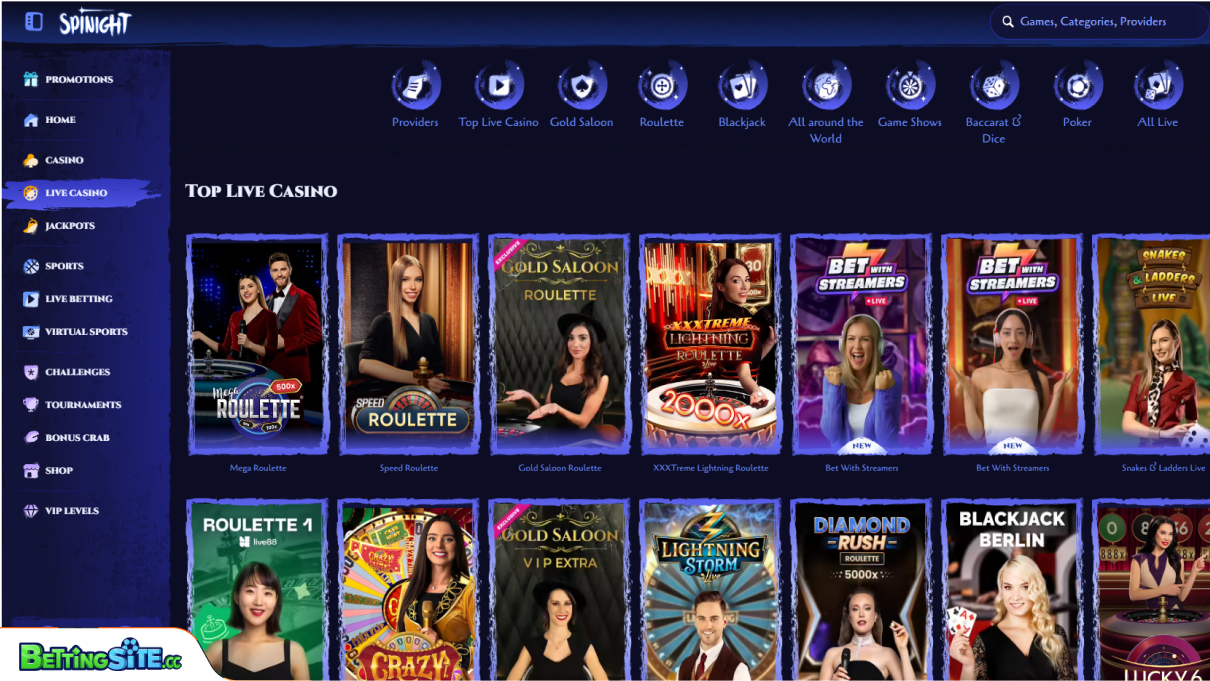 Spinight live casino