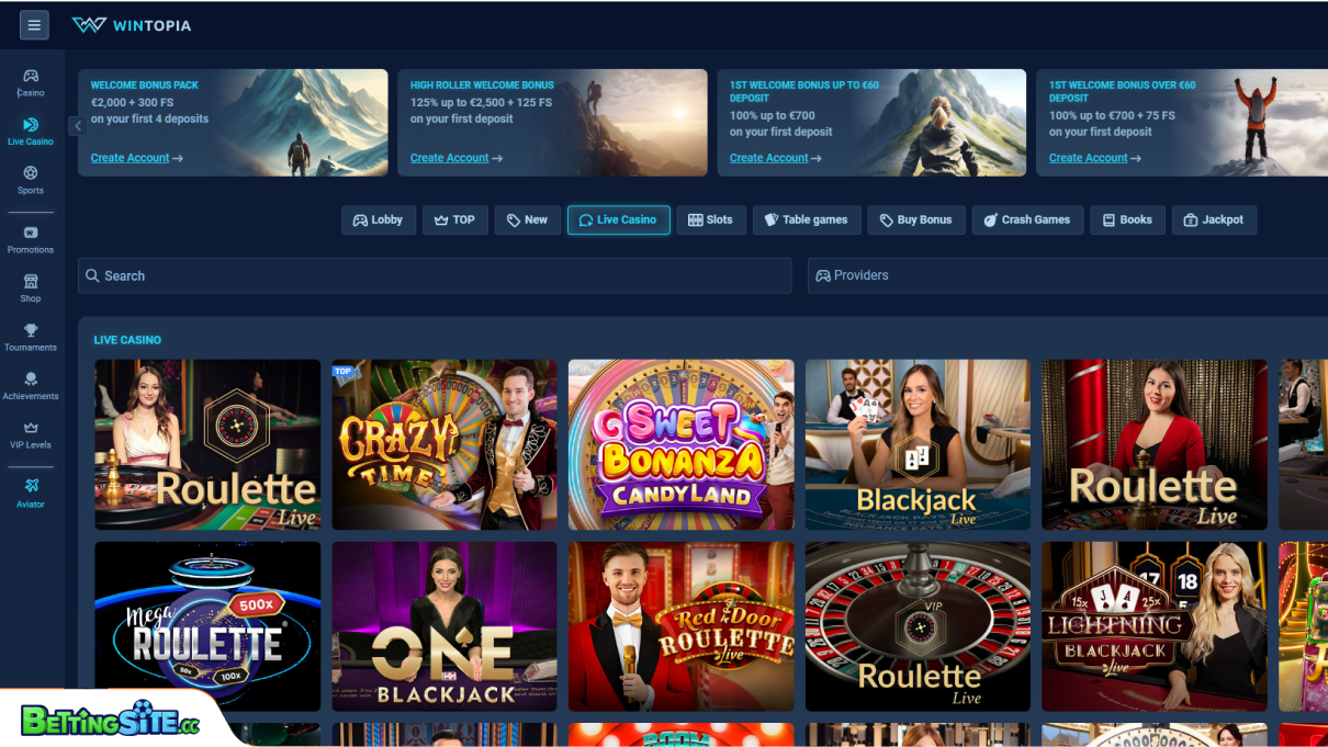 Wintopia live casino