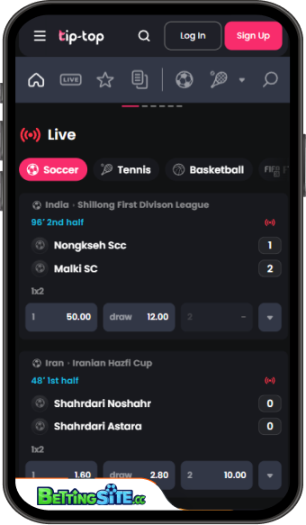 TipTop Bet mobile app