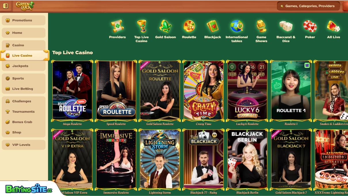 Greenluck live casino