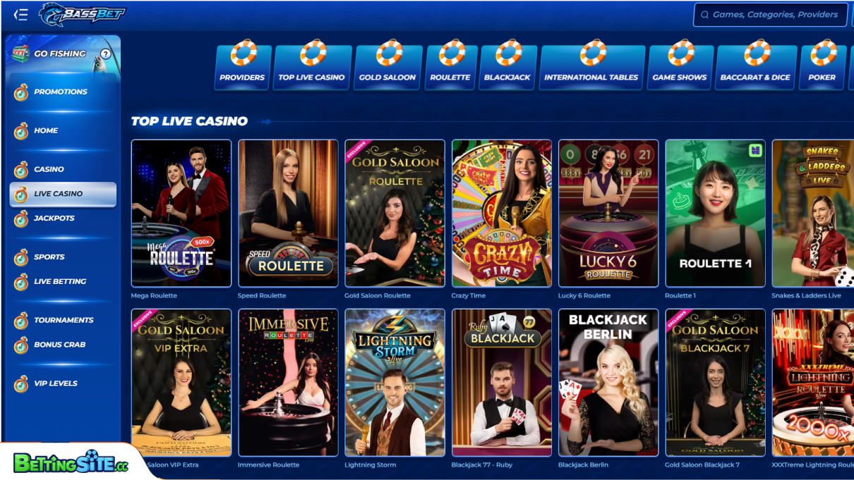 Oceanspin live casino