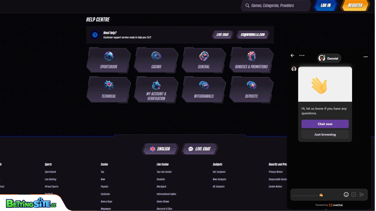 Atención al cliente de Winrolla