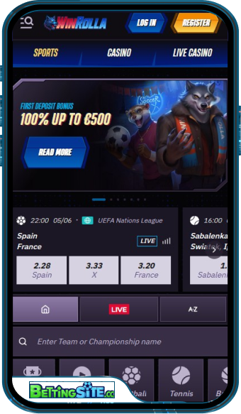 Aplicação móvel Winrolla