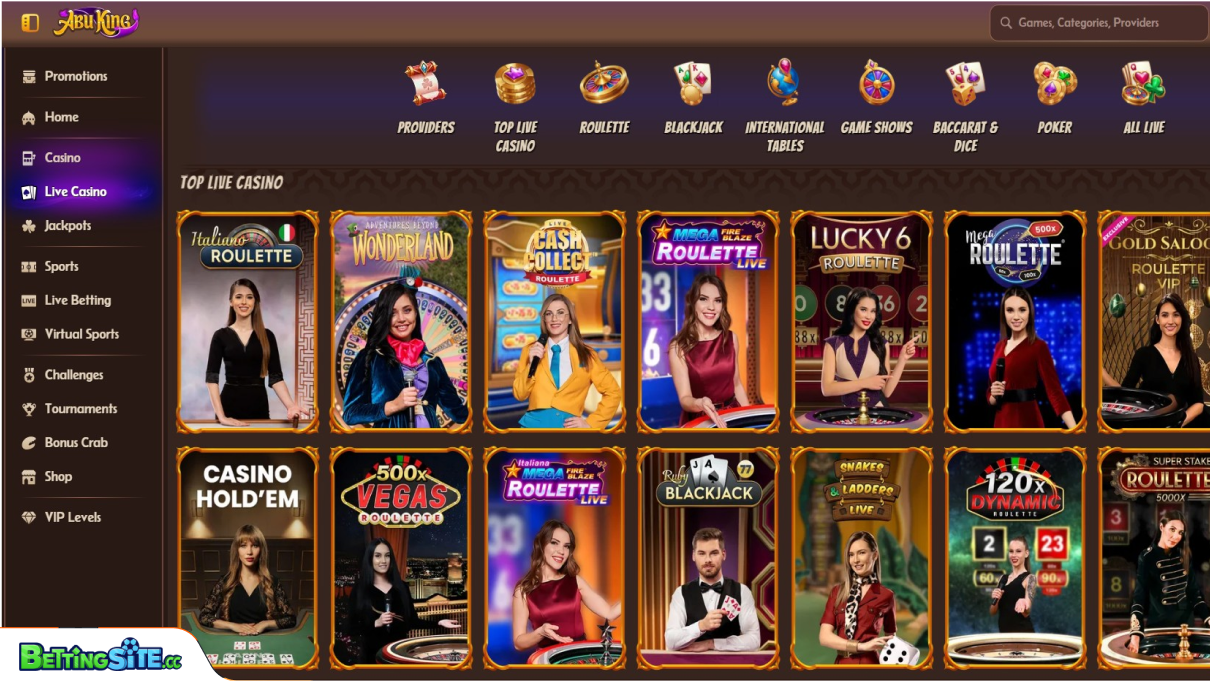 AbuKing live casino