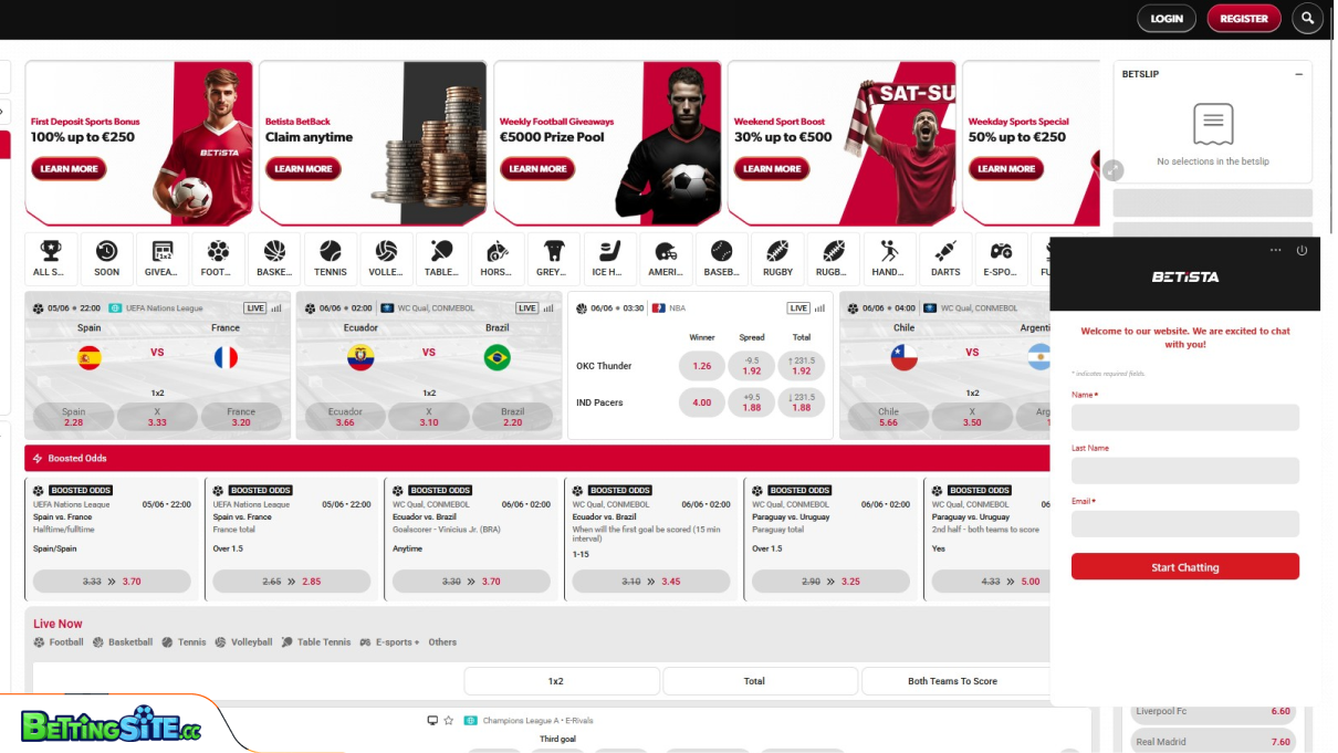 Betista customer support