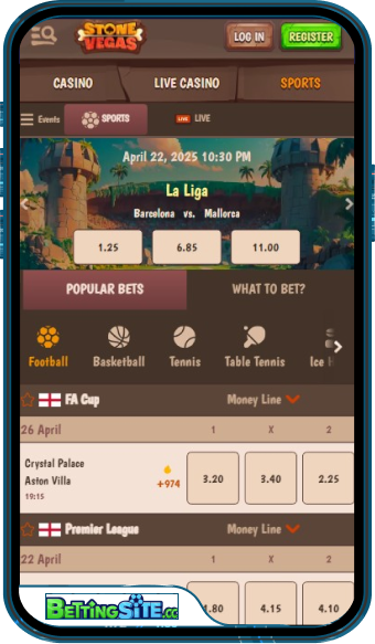 Stonevegas mobile app