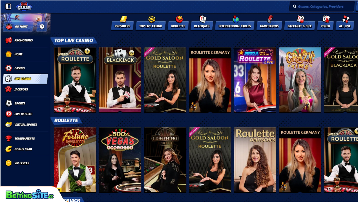 BigClash live casino
