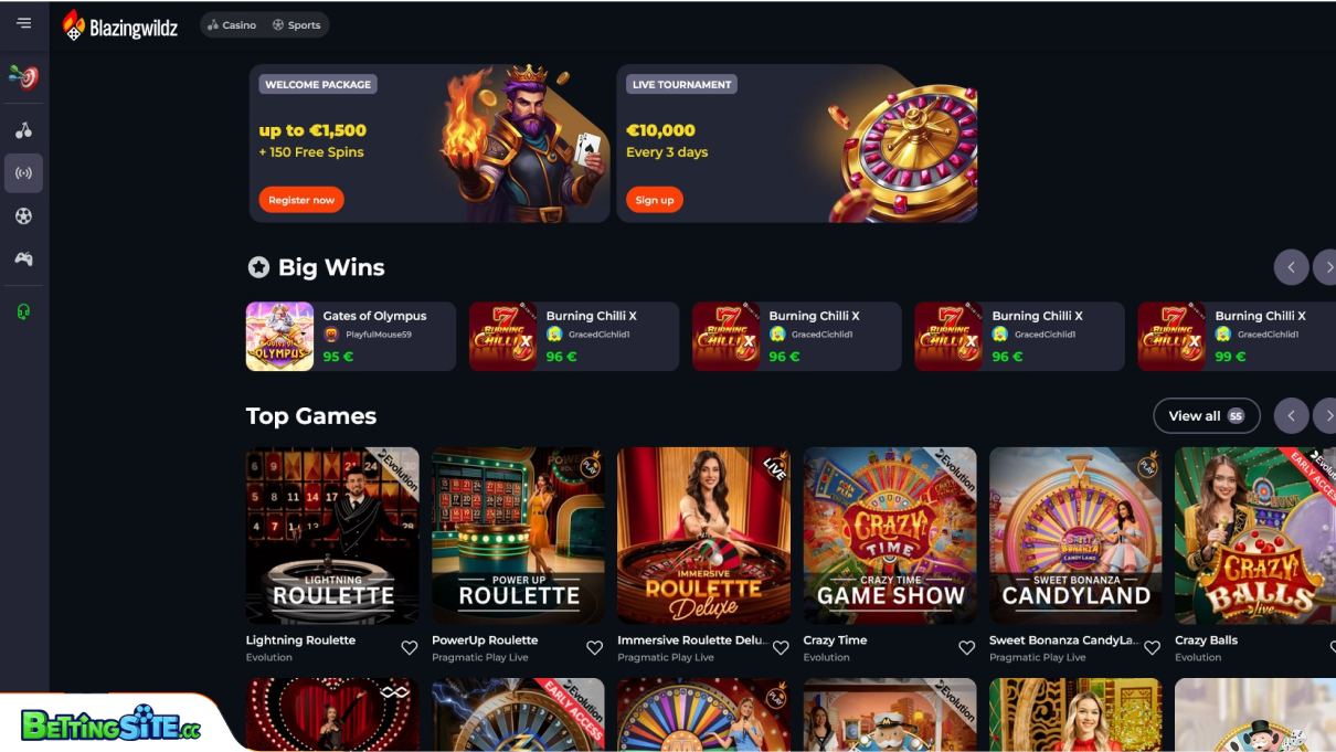 BlazingWildz live games