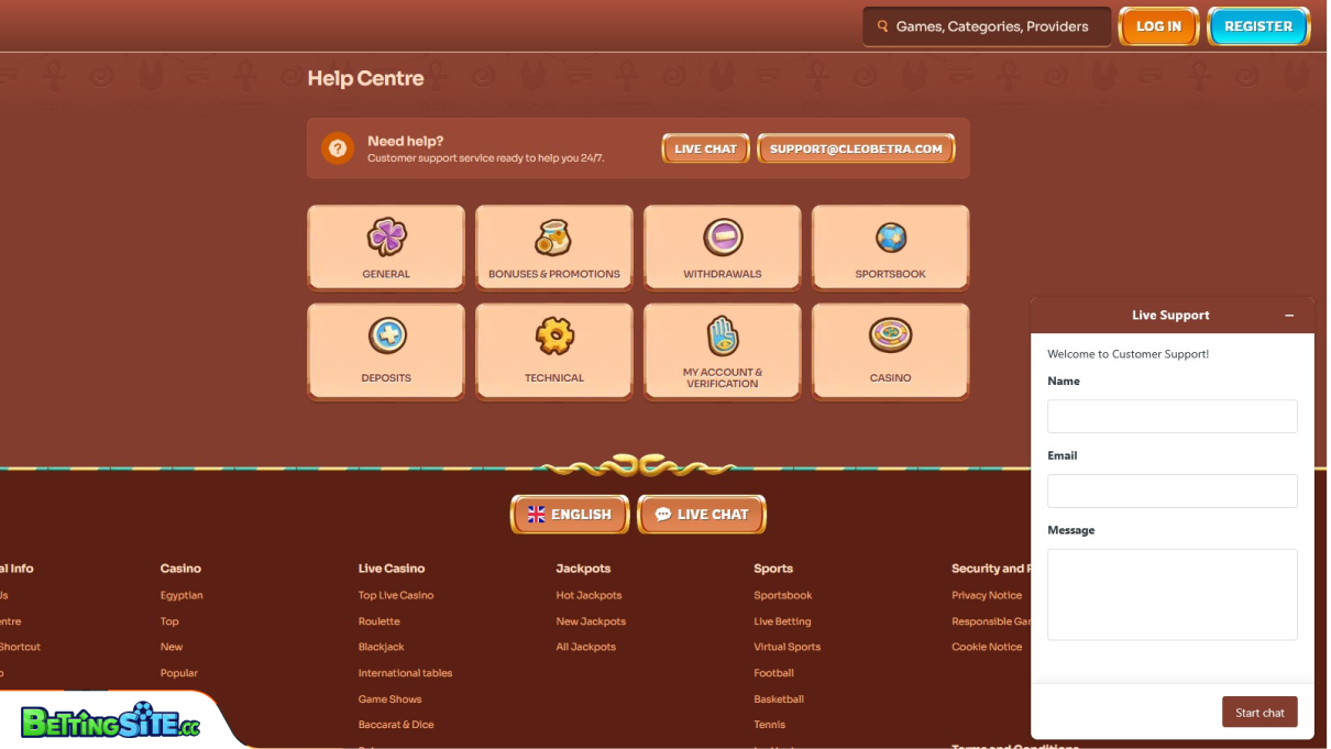 Cleobetra customer support