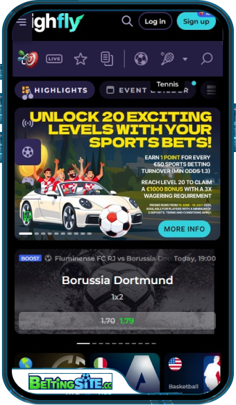 HighFlyBet mobile app