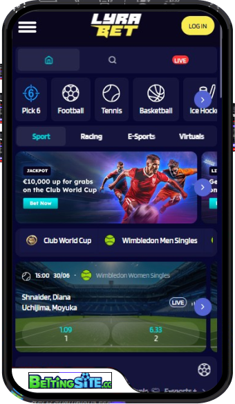 LyraBet mobile app
