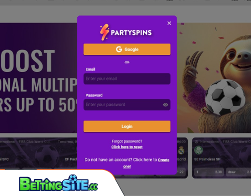 Partyspins betting login