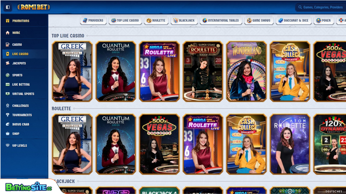 RomiBet live casino