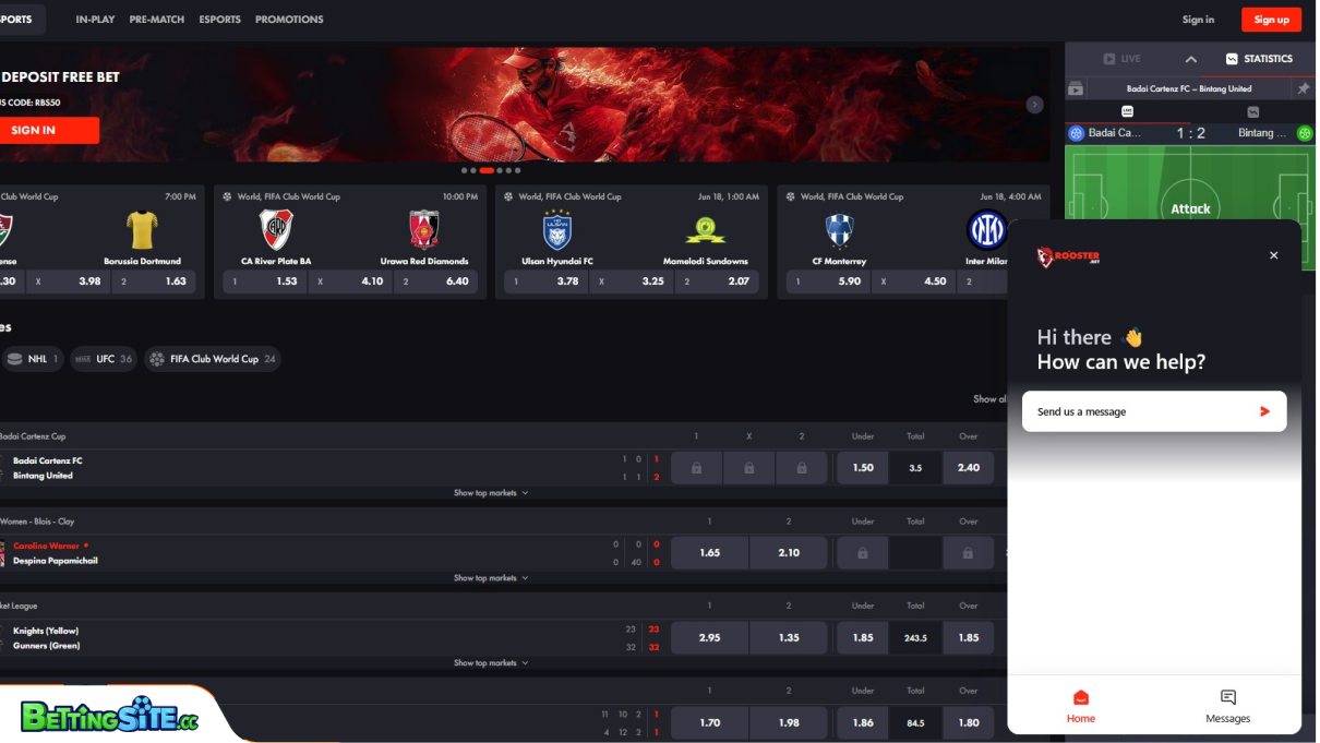 RoosterBet customer support