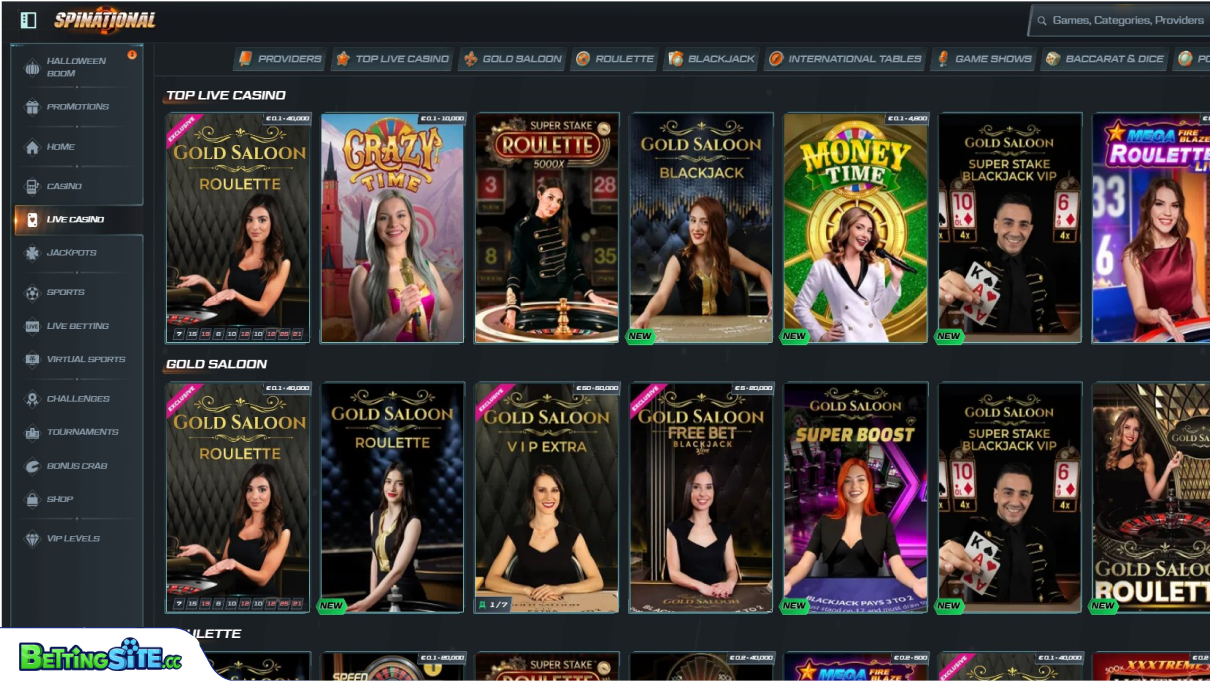 Spinational live casino