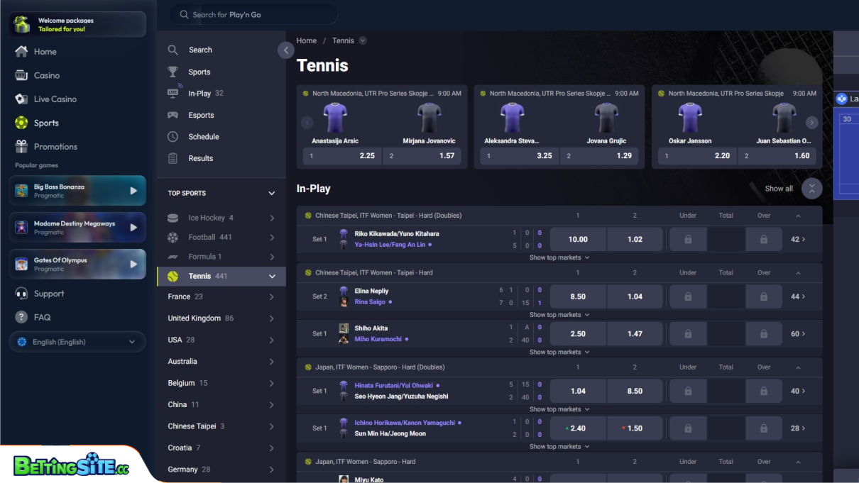 Winzter tennis betting