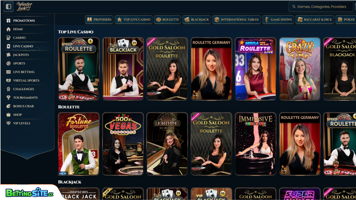 WonderLuck live casino