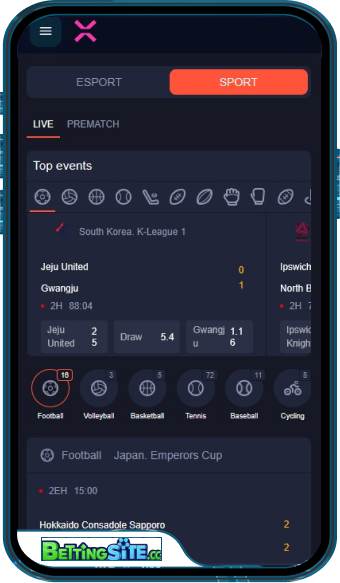 Xon Bet mobile app