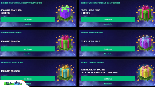 BeonBet Bet bonuses