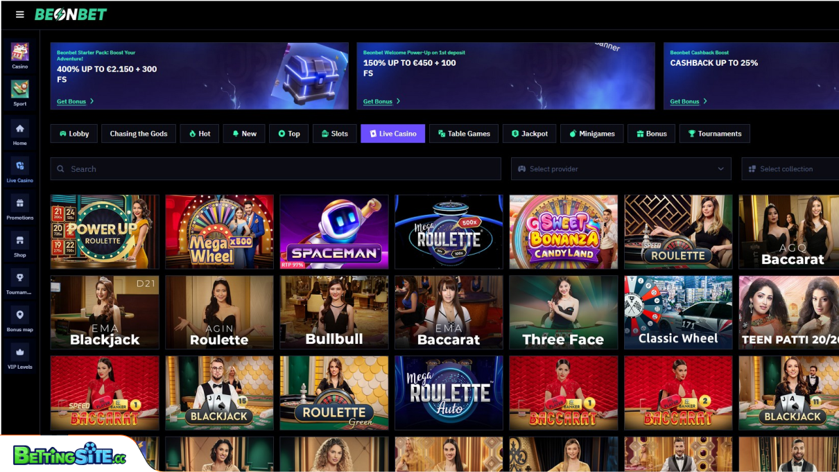 BeonBet Bet live casino