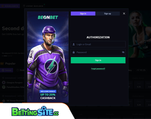 BeonBet betting login