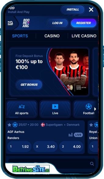 Boomerang Bet mobile app