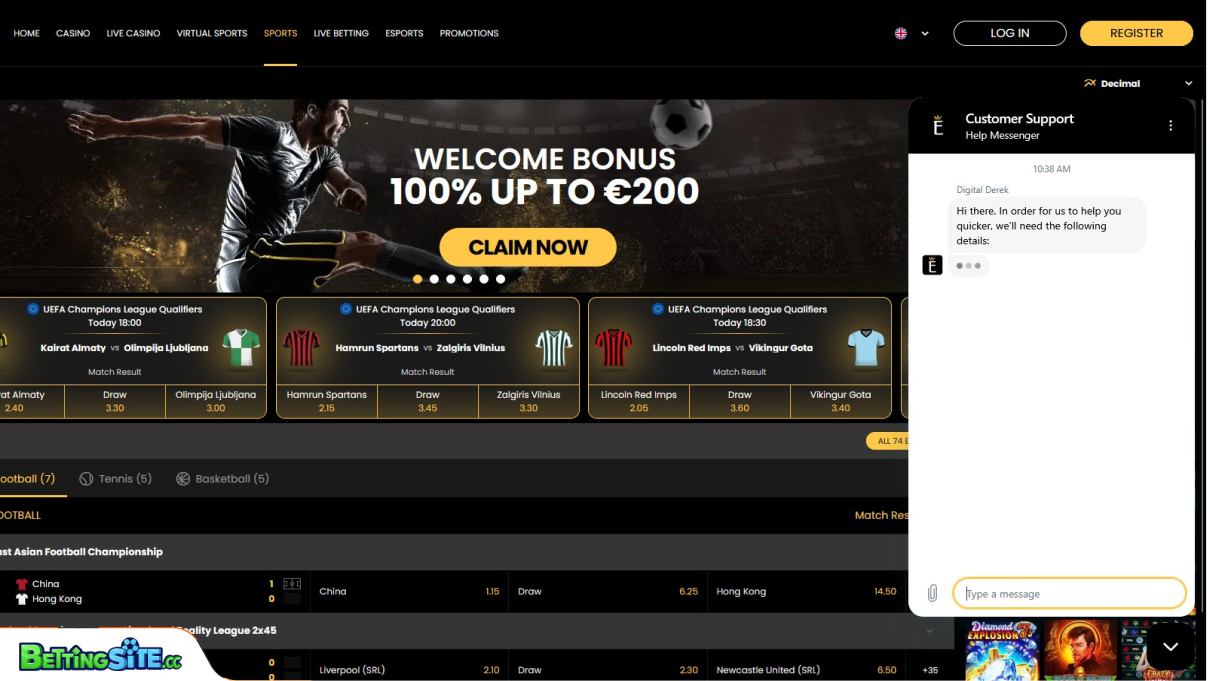 EmirBet customer support