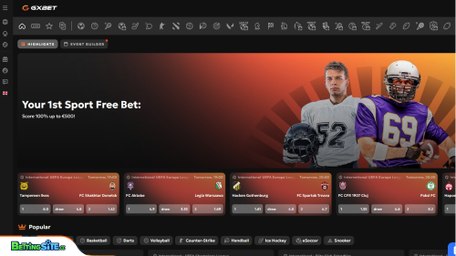 GXBet sports section